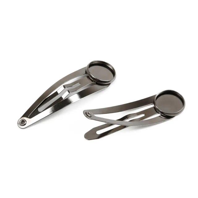 Conjunto de Prendedores de Cabelo Ajustáveis com Base Branca para Cabochões de 12mm - Anéis de Camafeu para DIY em Joias