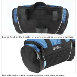 Roswheel bolsa de ciclismo para bicicleta 5l, cesta de ombro para guidão, tubo frontal - Image 4