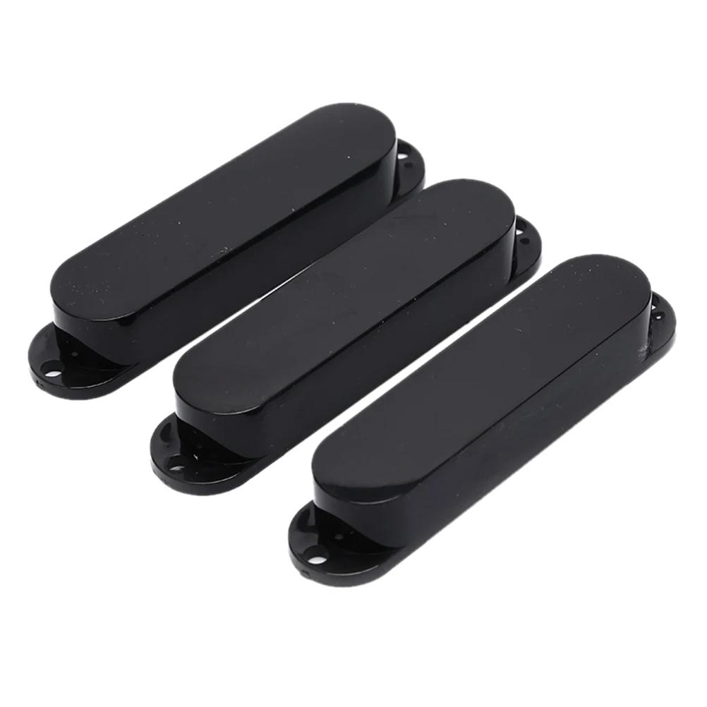 Capas de captador de guitarra de bobina única, capa para capa única, preto, branco, amarelo, guitarra elétrica, 3pcs - Image 1