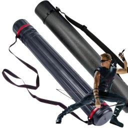 Tiro com arco e flecha telescópica pe titular seta rack de caça saco com ajustável volta strapused como imagem tubo arquivo cilindro - Image 1