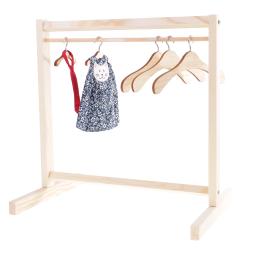Organizador De Roupas Para Boneca BJD, Cremalheira De Vestuário De Madeira, Casaco E Vestido, 1: 6,30 cm - Image 2