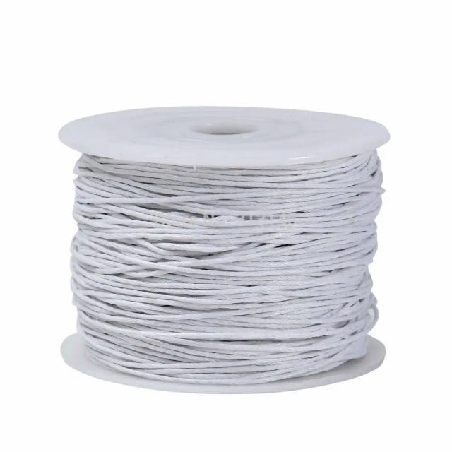 Cordão de Algodão Encerado Resistente 100 Yards - Ideal para Artesanato, Joias e Acessórios com 1mm de Espessura