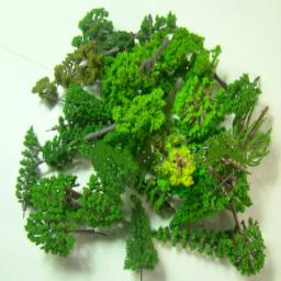 Fio misturado árvores verdes modelo, layout de trem miniatura plástico, paisagem do jardim, 30pcs por lote - Image 5