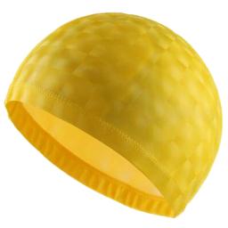 Crystal Water Cube Grids Hat para homens e mulheres, Tecido de revestimento PU, Proteção de cabelo longo impermeável, Piscina - Image 4