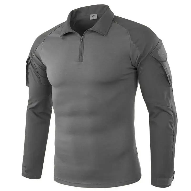 Exército dos eua tático militar uniforme airsoft camuflagem combate-camisas comprovadas assalto rápido camisa de manga longa batalha greve - Image 1