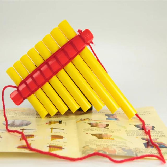 Panflauta Infantil de Plástico ABS - Conjunto DIY Musical com 8 Peças para Crianças e Estudantes