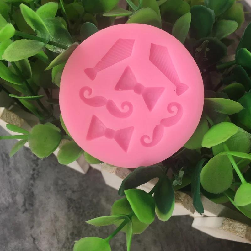 Moldes de silicone flexíveis para decoração de bolos, utensílios decorativos de silicone para confeitaria, barba e bolo - Image 1