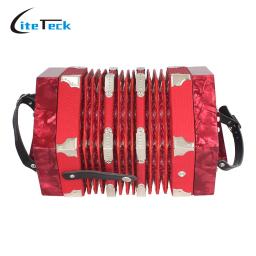 Alta qualidade concertina acordeão 20-button 40-reed anglo estilo com bolsa de transporte e alça de mão ajustável - Image 1