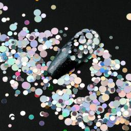 1 caixa de tamanho misto redondo ultrafinos lantejoulas arte do prego glitter colorido laser diy glitter manicure arte do prego decoração - Image 2