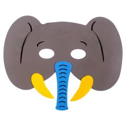 Máscara de festa de aniversário com 12 peças, suprimentos, eva, animal, máscaras, desenhos animados, para festa infantil, fantasia, zoológico, máscara da selva, decoração de festa - Image 5