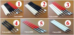 Conjunto de ferramentas para gravação de couro, 6 tipos, artesanato, modelagem, emenda, colher, ponto, estilete, escultura, cinzel, cortador de perfuração - Image 1