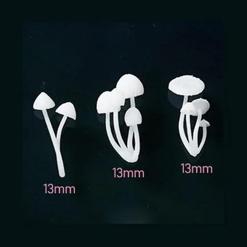 Mini Cogumelos de Cristal para Modelagem: 3 Peças em Epóxi para Artesanato e Decoração DIY com Acessórios UV