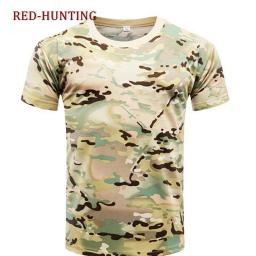 Camo dos homens combate macio tático camisa de manga curta secagem rápida camiseta camuflagem ao ar livre camisas de caça militar do exército t camisa - Image 6