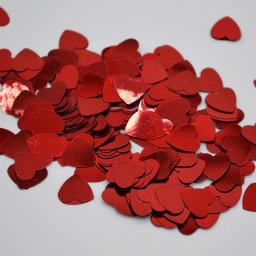500 peças confete brilhante cor sólida coração confete diy amor para festa de casamento suprimentos decorativos de mesa - Image 4
