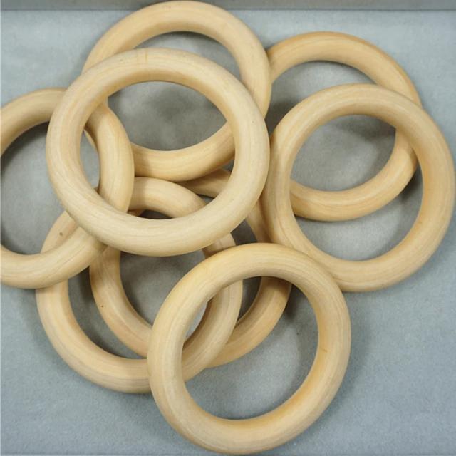 Anéis de Madeira Natural para Joias DIY - Contas Artesanais em Diversos Tamanhos de 15 a 70mm