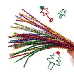 Hastes limpadoras de cachimbos 50/100 peças, hastes de brilho limpadores de cachimbo crianças brinquedos educacionais limpador de cachimbo colorido brinquedos artesanais diy suprimentos de artesanato - Image 3