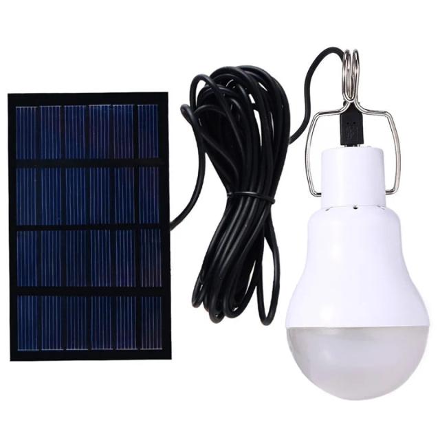 Lâmpada Solar LED Portátil de 15W para Iluminação Externa, Ideal para Barracas e Pesca