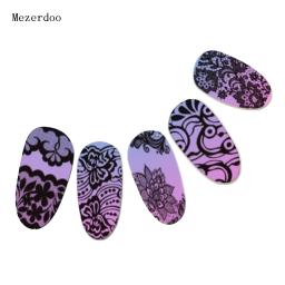 Modelo de carimbo retangular floral com 9 modos, crânio engrenagem, placa para manicure, arte de unha, placas de estampagem de imagem, ferramentas de estêncil - Image 6