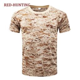 Camo dos homens combate macio tático camisa de manga curta secagem rápida camiseta camuflagem ao ar livre camisas de caça militar do exército t camisa - Image 3