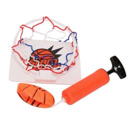 Crianças indoor pendurado suporte de basquete móvel tiro caixa de basquete brinquedo pendurado basquete cesta bola com bomba - Image 1