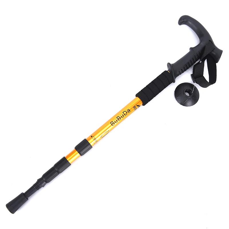 Nordic Anti Shock Walking Poles Sticks, Trekking Telescópico Caminhadas, Bastões de bengala dobráveis com protetores de pontas de borracha - Image 1