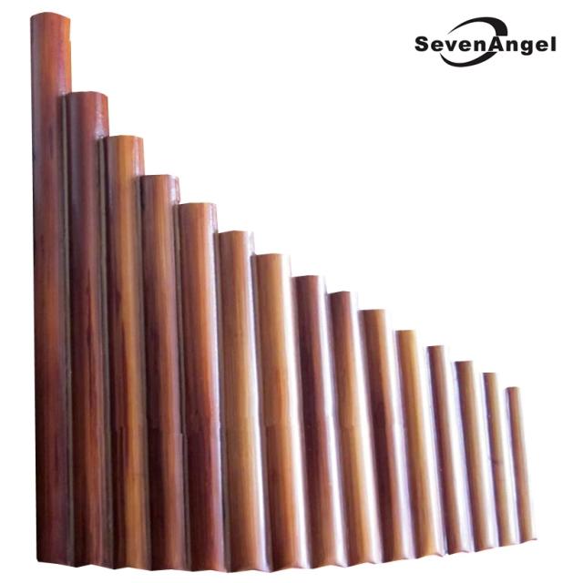 Flauta Pan Artesanal de 15 Tubos em Bambu Natural - Instrumento Folclórico de Vento com Chave e Flauta Xiao