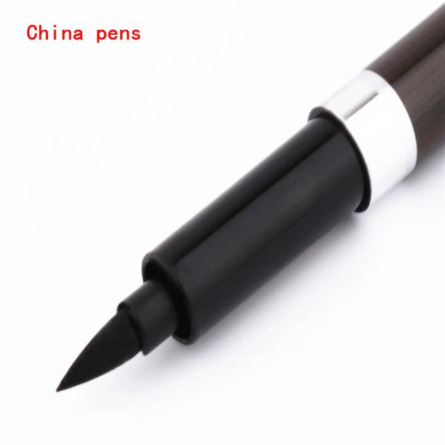 Caneta de Caligrafia Japonesa com Escova de Pele Macia para Assinaturas e Aprendizado de Palavras Chinesas - Ideal para Papelaria e Arte