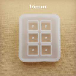 SNASAN-Molde De Silicone para Fazer Jóias, Molde De Resina Epóxi, Contas De Bola Com Furo, Feito À Mão, 6 Compartimento, 12mm, 16mm - Image 5