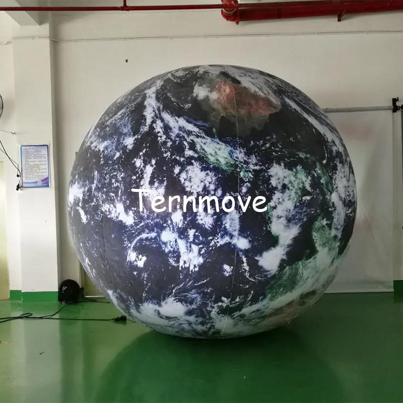 Globo de terra inflável gigante, com globo de terra e luz de led, para eventos - Image 1