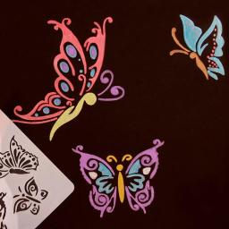 Xriy modelo de pintura, estêncil para desenho, vários padrões com flores de borboleta, pássaros, formato de coração, para projetos de artesanato diy - Image 4