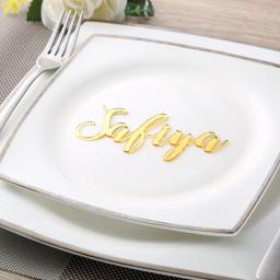 Cartões de casamento personalizados com nomes, marcas de nome personalizadas para convidados, decoração de festas de casamento, caligrafia - Image 1