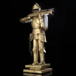 Escultura de réplica de guerreiro de besta de metal medieval vintage feito à mão de armadura de ferro cavaleiro estátua ornamento decoração acessórios de artesanato - Image 1