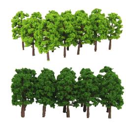 40 peças 8cm 1:150 n escala modelo plástico árvores paisagem ferroviária paisagem modelo árvores para decorar o modelo de construção, estrada, - Image 2