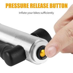 Bomba de ar para bicicleta west biking, bomba de ar de liga de alumínio de alta pressão com calibre 300 psi para pneus de ciclismo - Image 4
