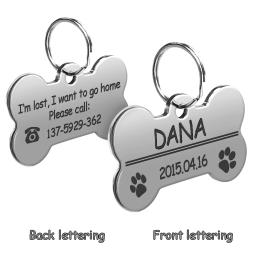 Etiqueta de identificação personalizada para cães e gatos, em aço inoxidável, personalizado, anti-perda, com nome e telefone, aniversário e gênero - Image 3