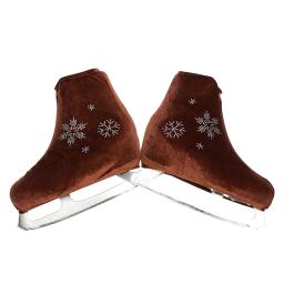Veludo sapatos capa para patinação artística, acessórios monocromáticos rolo, esportes rosa neve padrão, crianças e adultos, 24 cores - Image 6