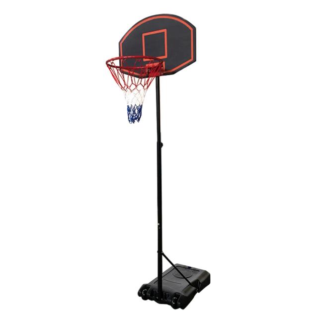 Suporte de Basquete Removível e Ajustável para Adolescentes - Portátil Preto e Vermelho