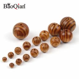 6-30 MILÍMETROS Natural Contas De Madeira de Pinho Bolas Redondas Para Fazer Jóias Spacer Diy Artesanato Em Madeira Casa Decoração - Image 1
