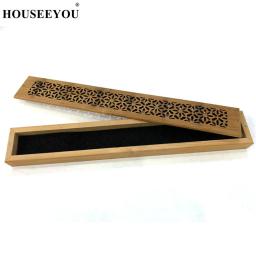 Caixa de incenso de bambu vazada, com gaveta e recipiente de aromaterapia, para casa, escritório, chá, uso para queimar incenso - Image 4