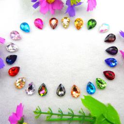 Gota de Água Teardrop Forma Cola em Grânulos De Strass, Cristal De Vidro, Artesanato DIY, Photo Frame, 7 Cores, Cores Agradáveis - Image 2