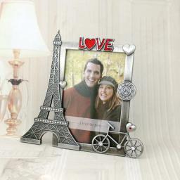 Moldura para foto de 5 polegadas, grátis, customizado, foto de metal, arte, artesanato, moda, criativo, presente, decoração de casa, desktop, quadros da torre eiffel - Image 3