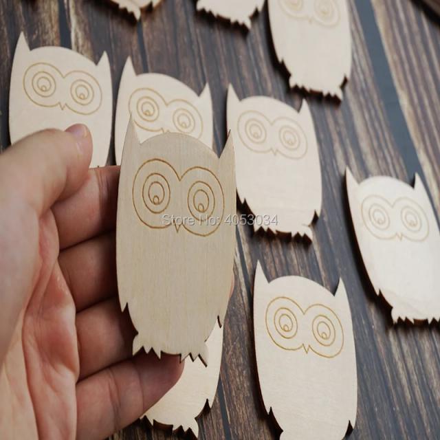 Formas de Madeira Coruja Owlet para Projetos de Arte, Artesanato e Decoração Personalizada