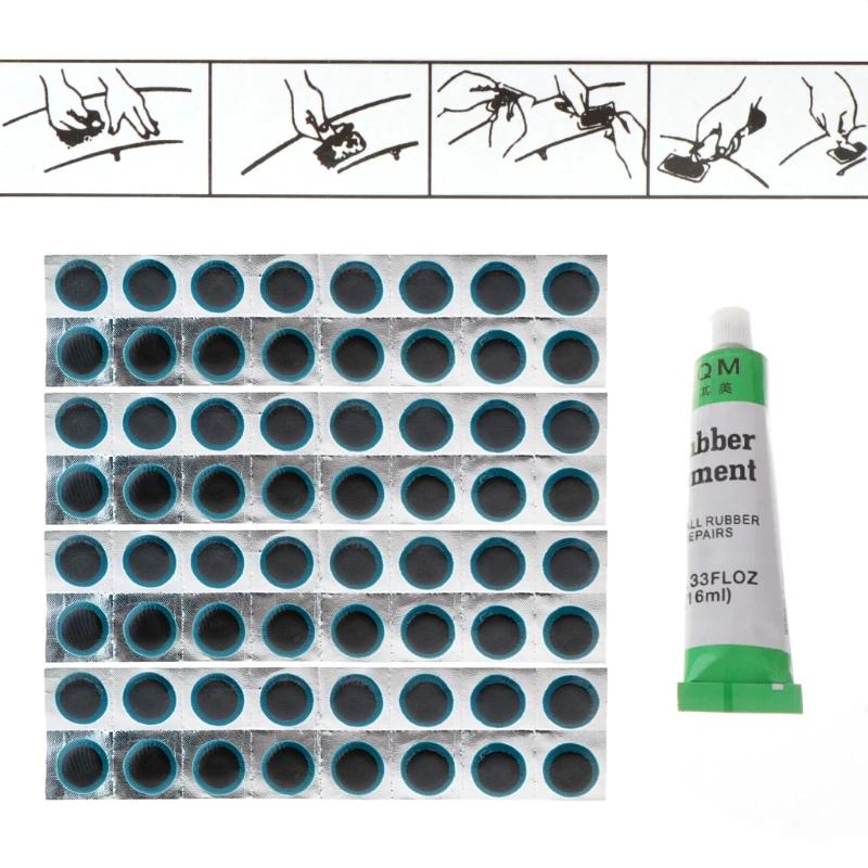 Kit de reparo de pneus de bicicleta, conjunto de ferramentas para reparação de pneus de bicicleta com cola fria para uso doméstico e externo - Image 1