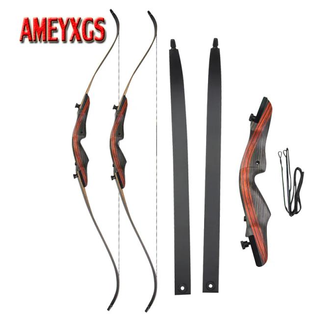 Conjunto de Arco e Flecha Recurvo de 62 Polegadas para Caça e Treinamento - 20-50lbs, Direção Direita, Acessórios Inclusos