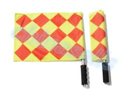2 pçs futebol árbitro bandeira com saco de futebol juiz sideline esportes jogo futebol linesman bandeiras árbitro - Image 1