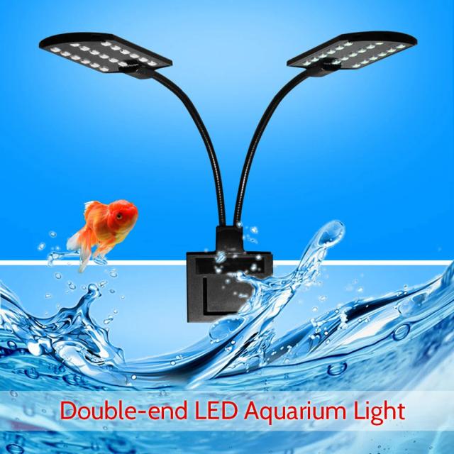 Lâmpada Portátil Dobrável para Aquário com 32 LEDs, 10W e Iluminação Flexível em Branco