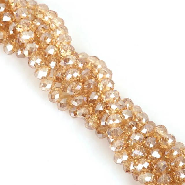 Contas de cristal bicone e vidro redondo facetado para joias, disponíveis em tamanhos 2/3/4/6/8mm, corte AB - acessórios para pulseiras