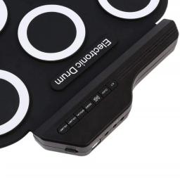 Bateria eletrônica portátil usb para iniciantes e crianças, conjunto de instrumento musical de silicone para reprodução de música - Image 3
