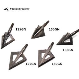 Pontas de flechas para caça, pontas de flechas de grãos 125/150 para arco recurvo/composto para caça, pontas de aço inoxidável para tiro, 1 peça - Image 1