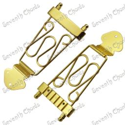 Conjunto de 6 cordas de guitarra estilo jazz e arco top, peça traseira de botão com moldura de fio, semi-oco, elétrica,-cromado-preto-dourado - Image 2
